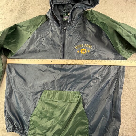 VTG Notre Dame Fighting Irish Jacket Mens XL Blue Windbreaker NCAA 577C MV Sport - Picture 4 of 10